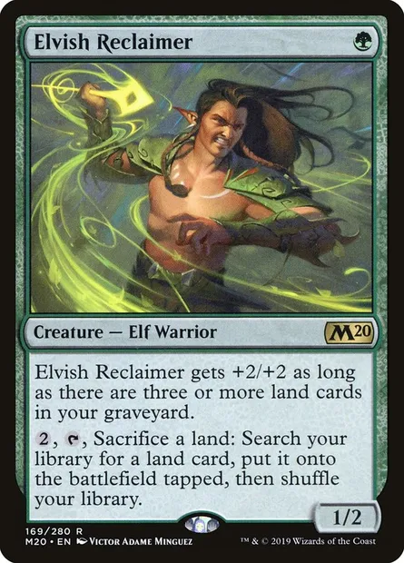 Elvish Reclaimer, Magic card M20 169 — Core Set 2020 set