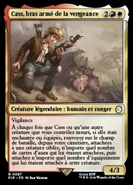 Cass, bras armé de la vengeance, carte Magic PIP 97 — extension Fallout