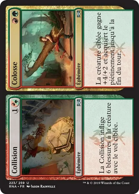 Collision // Colosse, carte Magic RNA 223 — extension L'allégeance de Ravnica