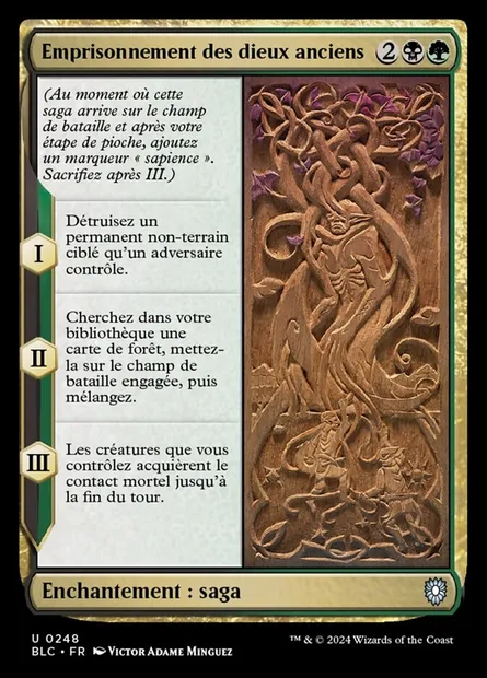 Emprisonnement des dieux anciens, carte Magic BLC 248 — extension Bloomburrow Commander