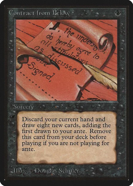 Contract from Below, Magic card LEB 97 — Limited Edition Beta set