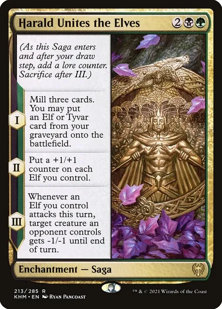 Harald Unites the Elves, Magic card KHM 213 — Kaldheim set