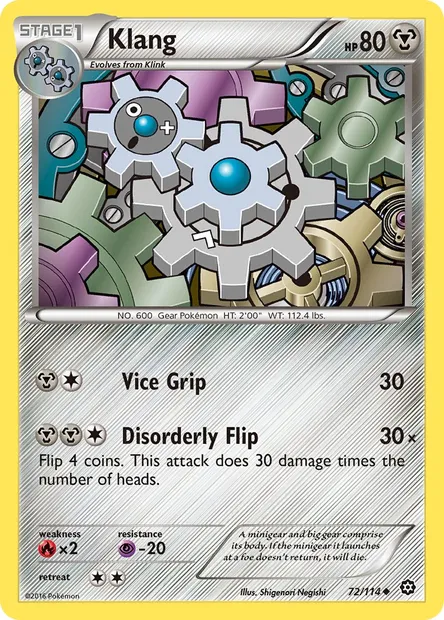 Klang, Pokémon card STS 72 — Steam Siege set