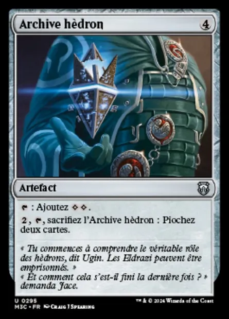 Archive hèdron, carte Magic M3C 295 — extension Modern Horizons 3 Commander
