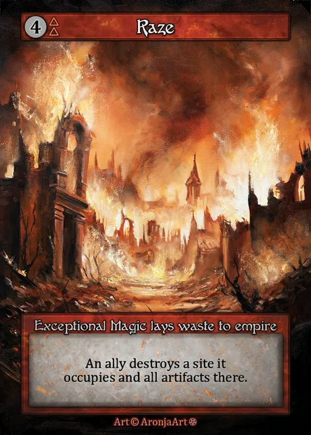 Raze, Sorcery card GOT 276 — Gothic set