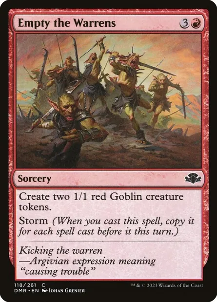 Empty the Warrens, Magic card DMR 118 — Dominaria Remastered set