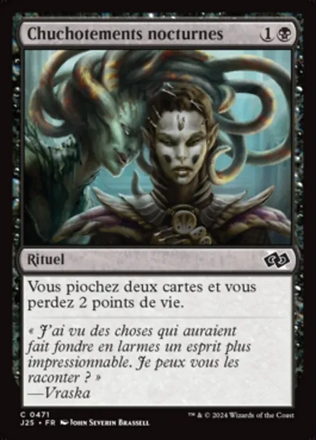 Chuchotements nocturnes, carte Magic J25 471 — extension Foundations Jumpstart
