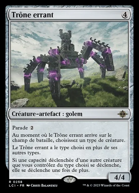 Trône errant, carte Magic LCI 258 — extension The Lost Caverns of Ixalan