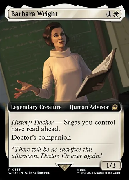 Barbara Wright, carte Magic WHO 335 — extension Doctor Who