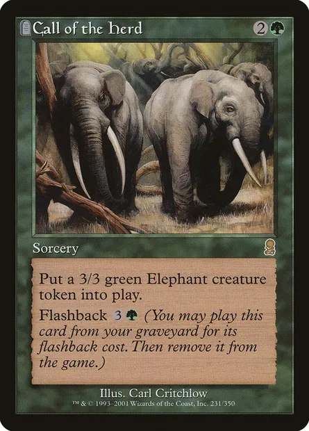 Call of the Herd, Magic card ODY 231 — Odyssey set