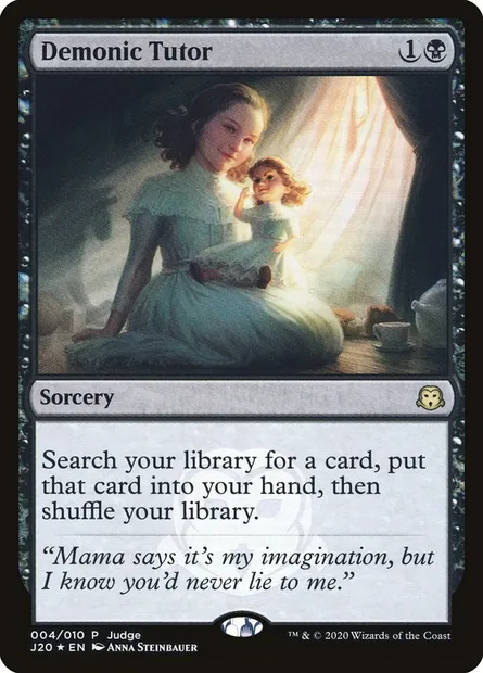 Demonic Tutor, Magic card J20 4 — Judge Gift Cards 2020 set