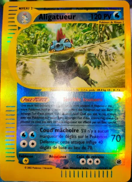 Aligatueur, carte Pokémon EX 12 — extension Expedition