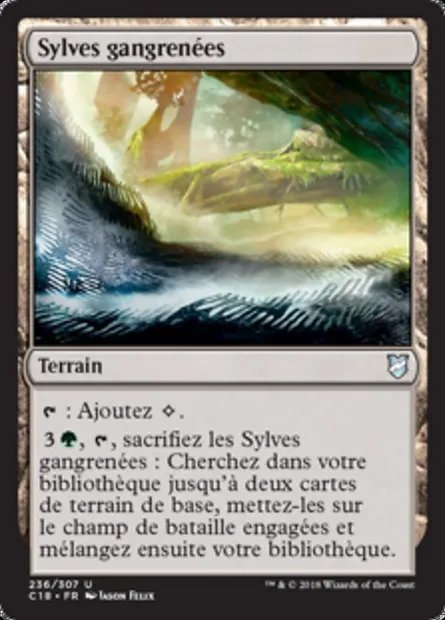 Sylves gangrenées, carte Magic C18 236 — extension Commander 2018
