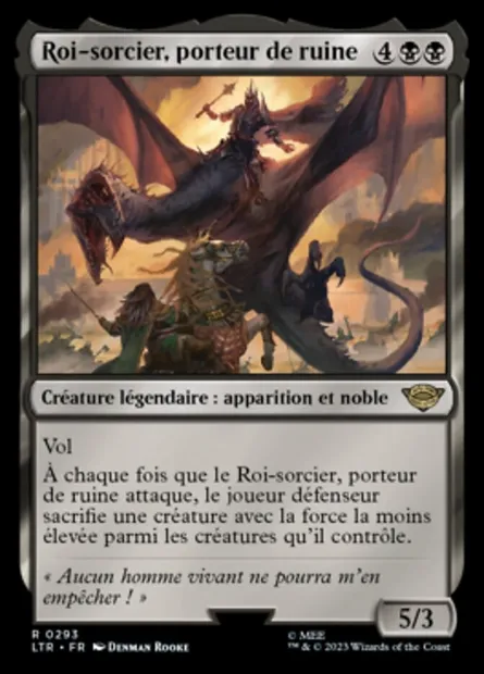 Witch-king, Bringer of Ruin, carte Magic LTR 293 — extension Le Seigneur des Anneaux : chroniques de la Terre du Milieu