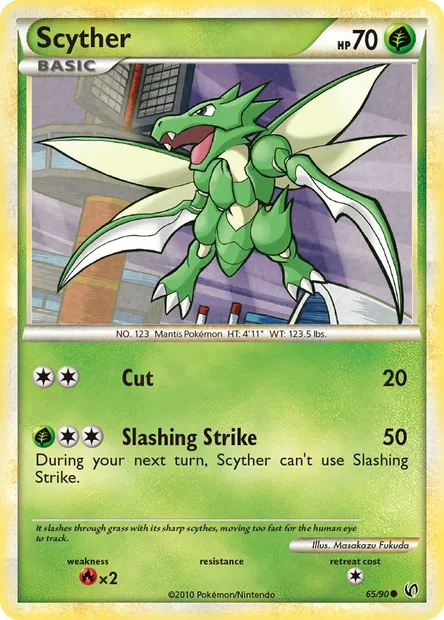 Scyther, Pokémon card UD 65 — Undaunted set