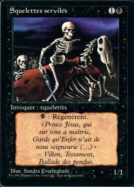 Squelettes serviles, carte Magic FBB 107 — extension Foreign Black Border