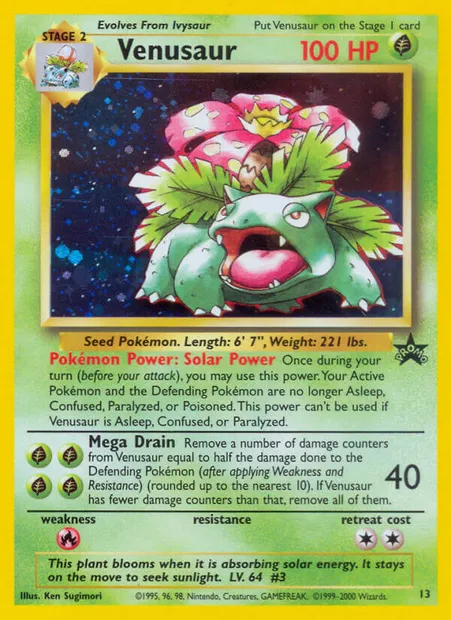 Florizarre, carte Pokémon WP 13 — extension Wizards Black Star Promos