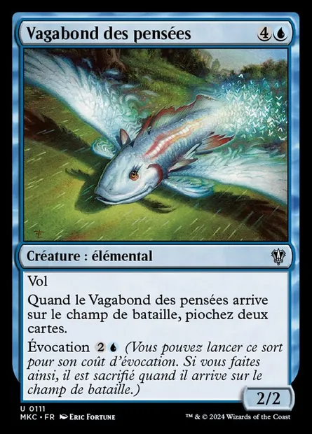 Vagabond des pensées, carte Magic MKC 111 — extension Murders at Karlov Manor Commander