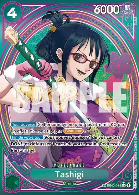 Tashigi, carte One Piece EB03-018 — extension ONE PIECE HEROINES EDITION