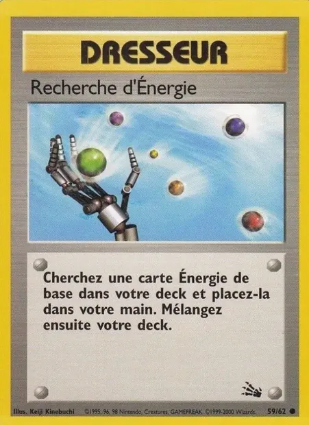 Recherche d'Énergie, carte Pokémon FO 59 — extension Fossile