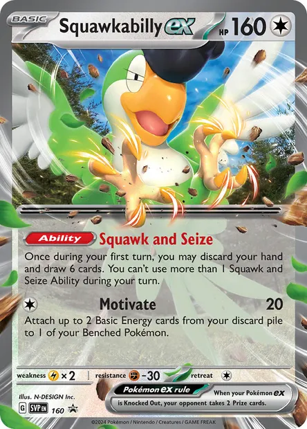 Squawkabilly ex, Pokémon card PR-SV 160 — SVP Black Star Promos set