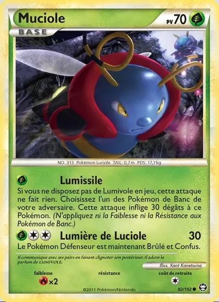 Muciole, carte Pokémon TM 82 — extension Triomphant