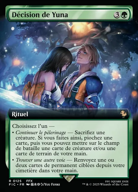 Décision de Yuna, carte Magic FIC 125 — extension Final Fantasy Commander