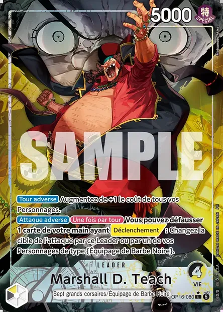 Marshall D. Teach, carte One Piece OP16-080 — extension L'HEURE DE LA BATAILLE DÉCISIVE