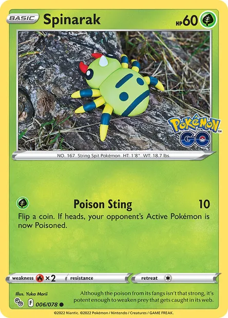 Spinarak, Pokémon card PGO 006 — Pokémon GO set