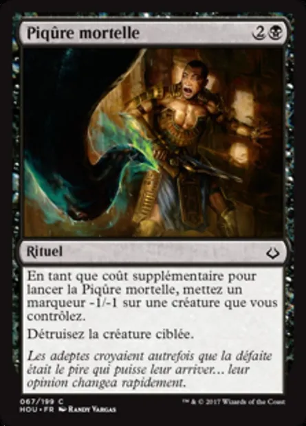 Piqûre mortelle, carte Magic HOU 67 — extension L’âge de la destruction