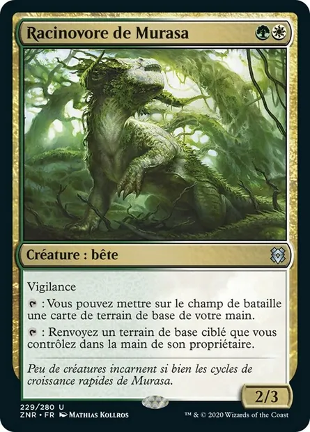 Racinovore de Murasa, carte Magic ZNR 229 — extension Renaissance de Zendikar