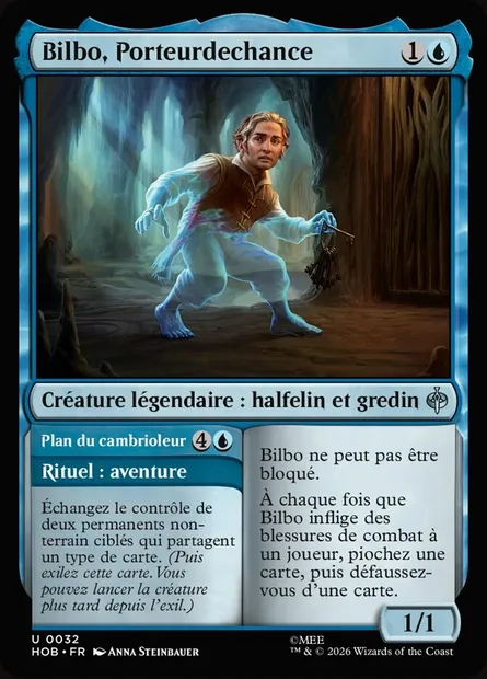 Bilbo, Porteurdechance // Burglar's Plot, carte Magic HOB 32 — extension The Hobbit