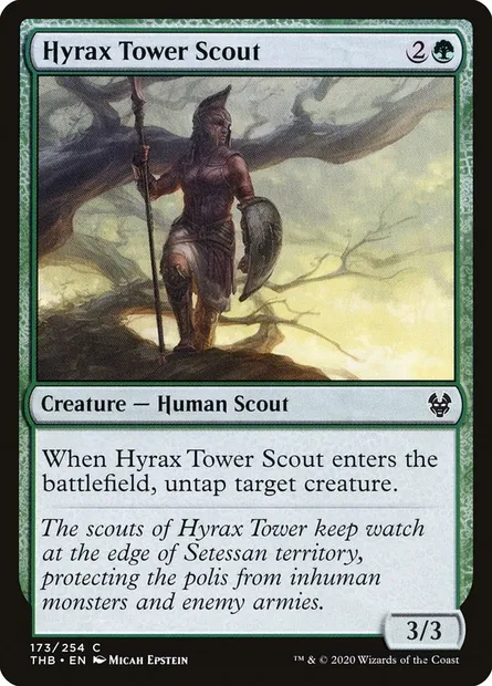 Hyrax Tower Scout, Magic card THB 173 — Theros Beyond Death set