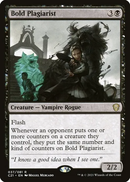 Bold Plagiarist, Magic card C21 37 — Commander 2021 set
