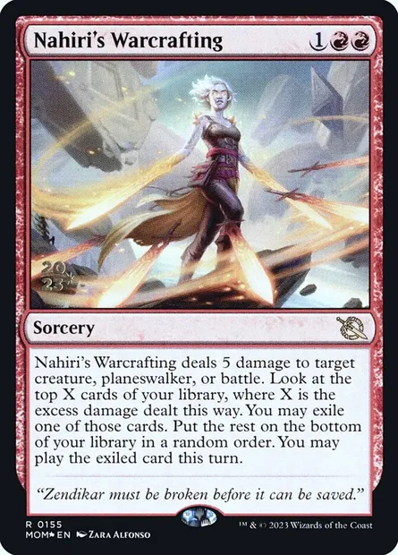 Nahiri's Warcrafting, Magic card PMOM 155s — March of the Machine Promos set
