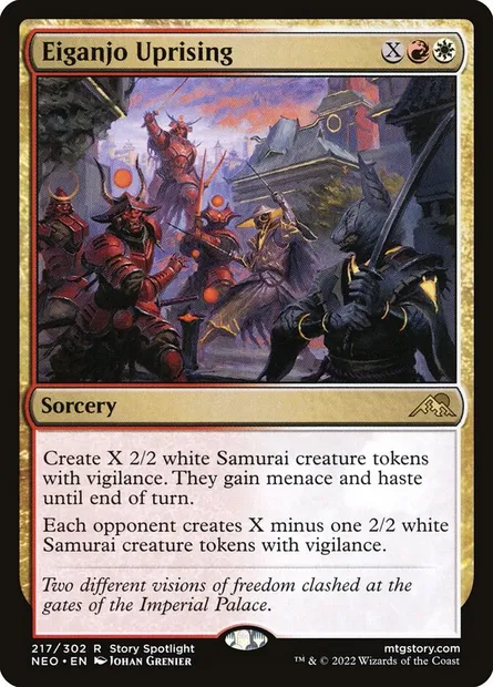 Eiganjo Uprising, Magic card NEO 217 — Kamigawa: Neon Dynasty set