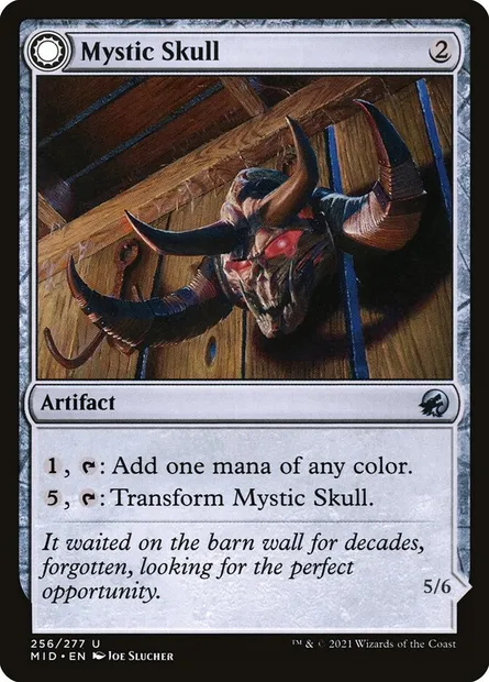 Mystic Skull // Mystic Monstrosity, Magic card MID 256 — Innistrad: Midnight Hunt set