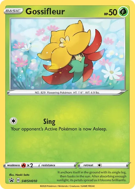 Gossifleur, Pokémon card SWSH 010 — SWSH Black Star Promos set