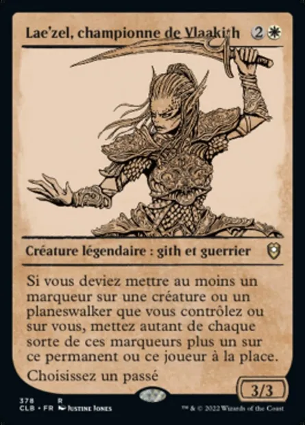 Lae'zel, championne de Vlaakith, carte Magic CLB 378 — extension Commander Légendes : la bataille de la Porte de Baldur