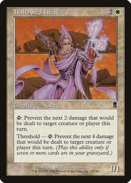 Hallowed Healer, Magic card ODY 25 — Odyssey set