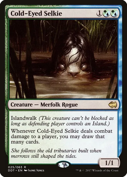Cold-Eyed Selkie, Magic card DDT 25 — Duel Decks: Merfolk vs. Goblins set