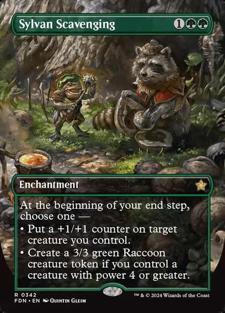 Sylvan Scavenging, Magic card FDN 342 — Foundations set