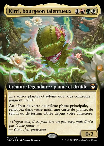 Kirri, bourgeon talentueux, carte Magic OTC 43 — extension Outlaws of Thunder Junction Commander