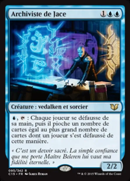Archiviste de Jace, carte Magic C15 95 — extension Commander 2015