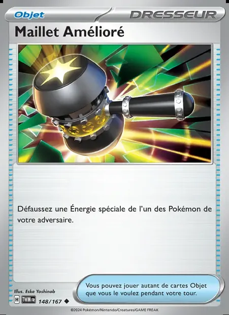 Maillet Amélioré, carte Pokémon TWM 148 — extension Mascarade Crépusculaire