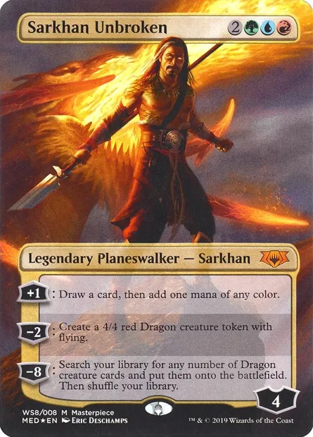 Sarkhan inaltéré, carte Magic MED WS8 — extension Mythic Edition