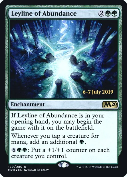 Ligne ley d'abondance, carte Magic PM20 179s — extension Core Set 2020 Promos