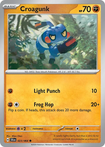 Croagunk, Pokémon card SFA 023 — Shrouded Fable set