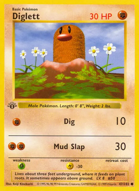 Diglett, Pokémon card BS 47 — Base Set set