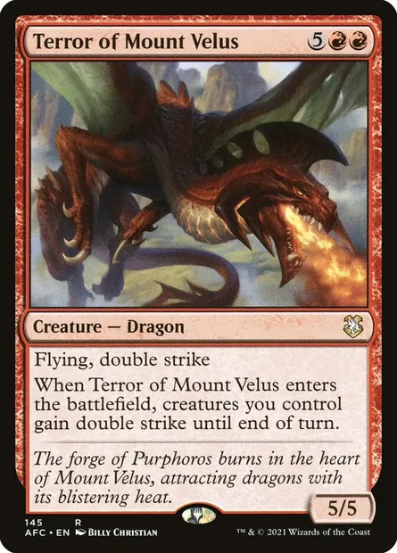 Terror of Mount Velus, Magic card AFC 145 — Forgotten Realms Commander set
